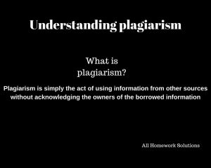 What is plagiarism?