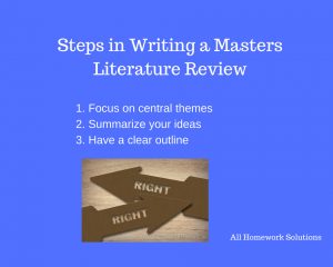 masters literature review: key steps