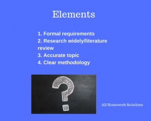 elements of a masters dissertation proposal