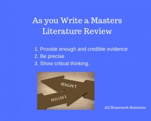 masters literature review: what to consider