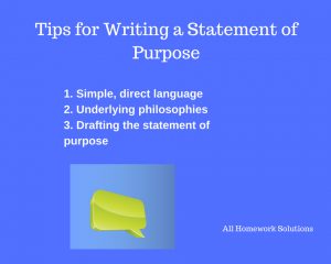 tips for writing a statement of purpse