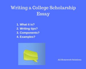 Writing a winning college scholarship essay 